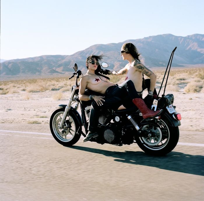 Girls on a motorcycle in Oklahoma City