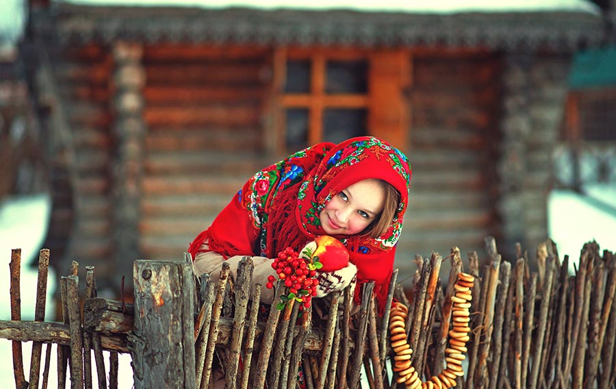 Sexy girl Women in Slavic costumes in Oklahoma City